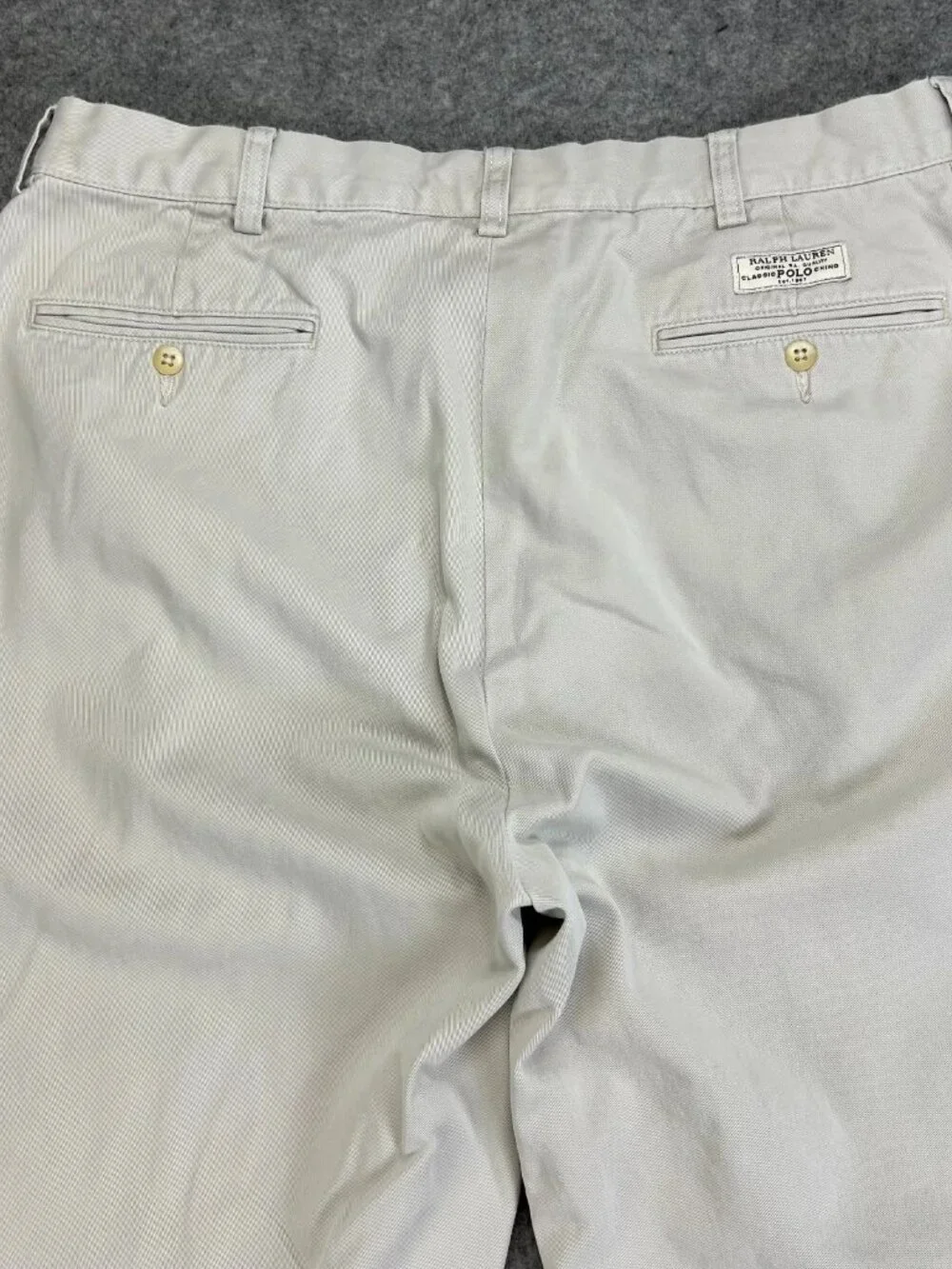 Polo Ralph Lauren Prospect Chino Pants Mens 34x31 Ivory Flat‎ Front (Tag-36x32)
